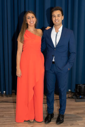 María Guerrero y Guillermo Villalobos. Gala del Deporte Universitario 2019. Escuela Técnica Superior de Ingeniería de Telecomunicaciones. Junio de 2019