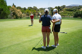 Jugadoras en el campo. Campeonato Europeo de Golf Universitario. Antequera. Junio de 2019