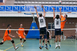 Partido masculino Universidad de Málaga - Universidad de Vigo. Campeonato de España Universitario de Voleibol. Complejo Polideportivo Universitario. Abril de 2018