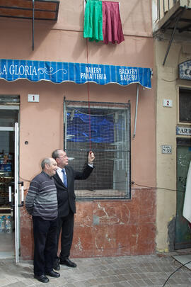 Inauguración de la plazuela "Jesús Castellanos" en el centro histórico de Málaga. Marzo de 2013