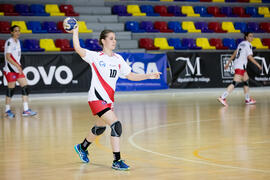 Partido Universidad de Valencia - Universidad de Aksaray. Categoría femenina. Campeonato Europeo Universitario de Balonmano. Antequera. Julio de 2017