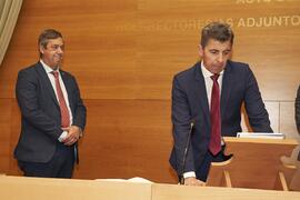 Toma de posesión de Salvador Pérez Moreno como nuevo Director de la Escuela de Doctorado de la Universidad de Málaga. Edificio del Rectorado. Abril de 2024