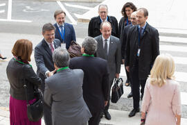 Llegada de autoridades. XXV Cumbre Hispano-Francesa. Edificio del Rectorado. Febrero de 2017