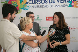 Photocall en la clausura de los Cursos de Verano de la Universidad de Málaga. Vélez Málaga. Julio de 2018