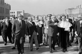 Málaga. Inauguración oficial del nuevo edificio de la Facultad de Ciencias Políticas, Económicas y Comerciales. Campus de el Ejido. Diciembre de 1967