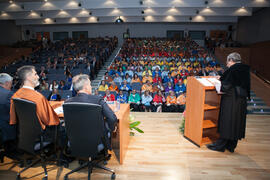 José Ángel Narváez en la Apertura del Curso Académico 2016/2017 de la Universidad de Málaga. Salón de actos de la Escuela de Ingenierías Industriales. Septiembre de 2016