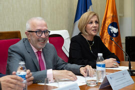 Intervención de Ana María Sánchez Tejeda. Nombramiento de José Sánchez Maldonado como Alumno de Honor de la Facultad de Ciencias Económicas y Empresariales. Facultad de Ciencias Económicas y Empresariales. Diciembre de 2019