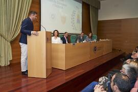 Intervención de Joaquín Sánchez. I Premios del Aula de Economía y Deporte de la Universidad de Málaga. Edificio del Rectorado. Febrero de 2024