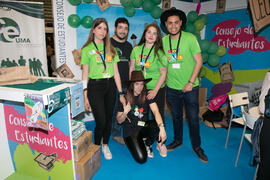 Estand del Consejo de Estudiantes. Jornadas de Puertas Abiertas de la Universidad de Málaga. Complejo Polideportivo Universitario. Abril de 2018