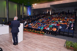 Miguel Porras Fernández. Apertura del Curso Académico 2021/2022 de la Universidad de Málaga. Escuela Técnica Superior de Ingeniería Informática y Telecomunicaciones. Septiembre de 2021