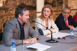 Intervención de Victor González. Presentación de la XXV edición del Fancine. Edificio del Rectorado. Octubre de 2015