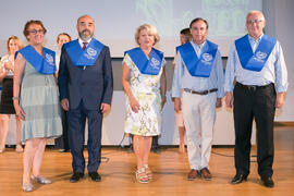 Imposición de becas. Graduación y clausura del curso del Aula de Mayores de la Universidad de Málaga. Campus de Teatinos. Junio de 2018
