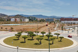 Obras del nuevo Pabellón de Gobierno. Campus de Teatinos. Mayo de 2021