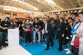 José Ángel Narváez visita los estands de las Jornadas de Puertas Abiertas de la Universidad de Málaga. Complejo Polideportivo Universitario. Marzo de 2017