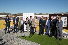 Intervención de Francisco Javier Oblaré. Colocación de la primera piedra de la nueva Facultad de Psicología. Campus de Teatinos. Noviembre de 2017