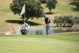 Jugada en el Campeonato Europeo de Golf Universitario. Antequera. Junio de 2019