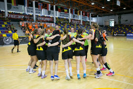 Partido Universidad Radboud - Universidad de Colonia. Categoría femenina. Campeonato Europeo Universitario de Balonmano. Antequera. Julio de 2017