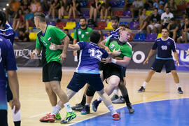 Partido Universidad de Málaga - Universidad de Rzeszow. Categoría masculina. Campeonato Europeo Universitario de Balonmano. Antequera. Julio de 2017