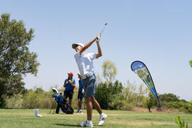 Jugada en el Campeonato Europeo de Golf Universitario. Antequera. Junio de 2019