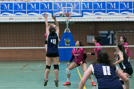 Partido femenino Universidad de Málaga - Universidad de A Coruña. Campeonato de España Universitario de Voleibol. Complejo Polideportivo Universitario. Abril de 2018