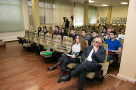 Asistentes a la jornada inaugural de las XI Jornadas Andaluzas de Enseñanza de Economía. Facultad de Ciencias Económicas y Empresariales. Febrero de 2018