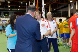 Medalla de oro para Rusia. Acto de clausura y entrega de medallas. 14º Campeonato del Mundo Universitario de Fútbol Sala 2014 (FUTSAL). Antequera. Julio de 2014