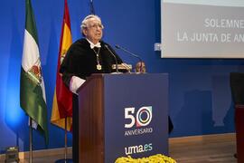 Discurso de José Ángel Narváez. Imposición de la Medalla de Oro de la Universidad de Málaga a Junta de Andalucía, Diputación Provincial de Málaga y Ayuntamiento de la capital. Paraninfo. Noviembre de 2023