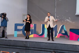 Antonio María Lara presenta "Dialogando" con Ousman Umar. Facultad de Estudios Sociales y del Trabajo. Marzo de 2020