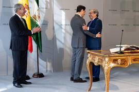 Toma de posesión de D. José Ángel Narváez Bueno como Rector de la Universidad de Málaga. Palacio de San Telmo, Sevilla. Enero de 2020