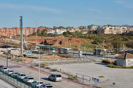 Obras en el Bulevar del Campus de Teatinos. Abril de 2021