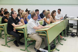 Asistentes a la graduación de alumnos del CIE-UMA el Día del Español. Centro Internacional de Español de la Universidad de Málaga. Junio de 2016