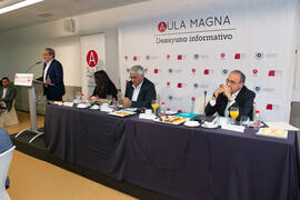 Intervención de José Ángel Narváez. Desayuno Informativo de Aula Magna con motivo de su XX Aniversario. Consejo de Estudios Sociales y Comercio de la Universidad de Málaga. Mayo de 2018