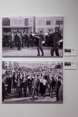Exposición "50 Años de la Facultad de Ciencias Económicas y Empresariales". Sala de la Muralla del Edificio del Rectorado. Febrero de 2015