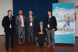 Foto de grupo. 4º Congreso Internacional de Actividad Físico-Deportiva para Mayores. Escuela Técnica Superior de Ingeniería Informática y Telecomunicaciones. Marzo de 2011
