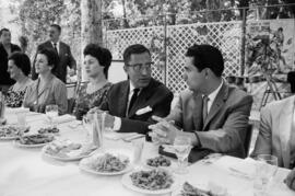 Feria de Málaga. El alcalde Francisco García Grana en un almuerzo en la feria del Real. Julio de 1963