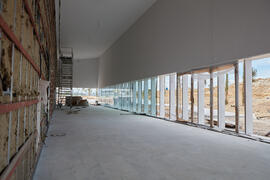 Obras en el interior del nuevo Pabellón de Gobierno. Campus de Teatinos. Abril de 2021