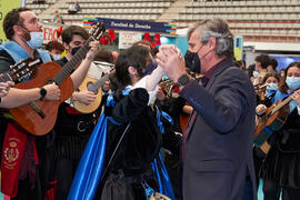 José Francisco Murillo visita la Jornada de Puertas Abiertas de la Universidad de Málaga. Complejo Polideportivo Universitario. Marzo de 2022
