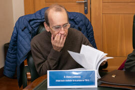 Chema Lumbreras. Presentación del número 6 de la revista TSN (Transatlantic Studies Network). Edificio del Rectorado. Noviembre de 2019
