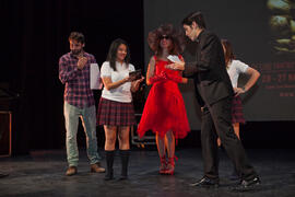 Ensayos para la Gala Inaugural de la XXIV edición de Fancine de la Universidad de Málaga. Teatro Cervantes. Noviembre de 2014