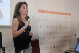 Intervención de Macarena Parrado. Acto de bienvenida al alumnado de primer curso de Económicas. Paraninfo. Septiembre de 2015