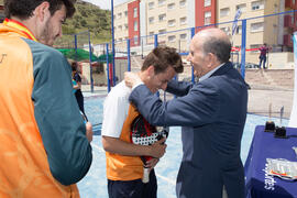 Entrega de medallas. Campeonato de España Universitario de Pádel. Antequera. Abril de 2017
