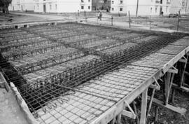 Málaga. Obras del puente del Arroyo de los Ángeles. Febrero de 1963