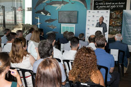 Intervención de Francisco de la Torre. Presentación del I curso de verano "Mares de Andalucía". Puerto de Málaga. Julio de 2018