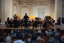 La Joven Orquesta de Cámara Pro-Música de Málaga en la entrega de medallas del Ateneo. Teatro María Cristina. Abril 2015