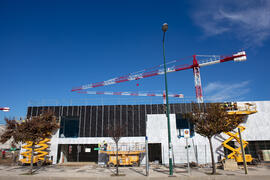 Obras del nuevo Pabellón de Gobierno. Campus de Teatinos. Diciembre de 2020
