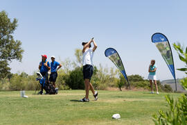 Jugada en el Campeonato Europeo de Golf Universitario. Antequera. Junio de 2019
