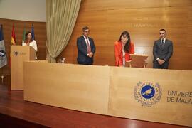 Toma de posesión de Natalia García Casares como nueva Delegada del Rector para las Relaciones en el Ámbito de la Salud de la Universidad de Málaga. Edificio del Rectorado. Abril de 2024