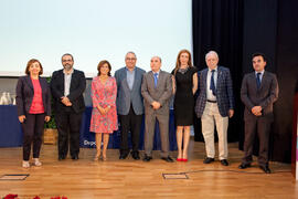 Miembros del equipo de gobierno y parte del órgano asesor de la UMA en la gala del deporte de la Universidad de Málaga. Mayo de 2014