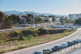 Obras en el Bulevar del Campus de Teatinos. Abril de 2021