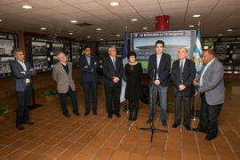 Inauguración de la exposición "La Rosaleda en 75 imágenes". Complejo Polideportivo Universitario. Marzo de 2017